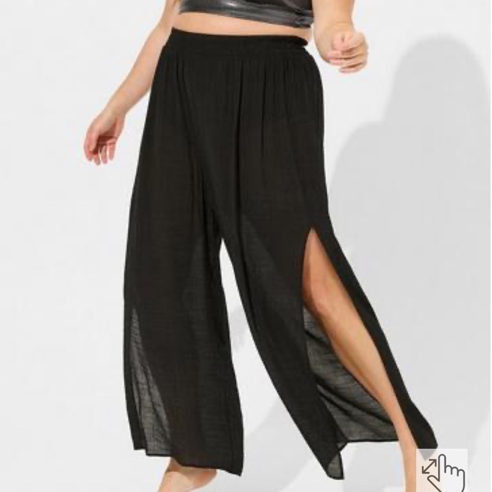Torrid Swim Crepe Side Slit Beach Coverup Pants